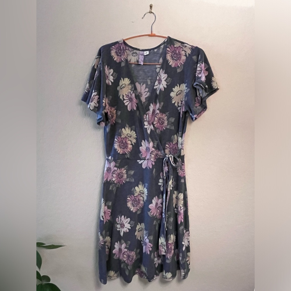 Floral Soft Wrap Dress